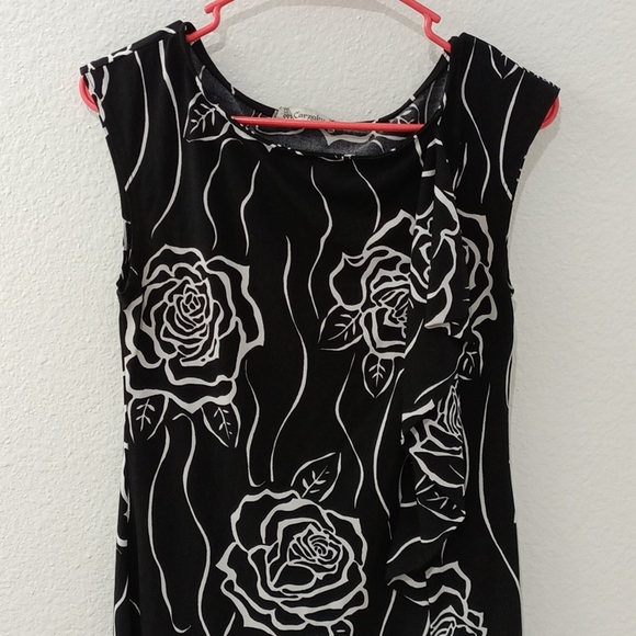 On Carnaby Black White Top Blouse Size L - Picture 2 of 7